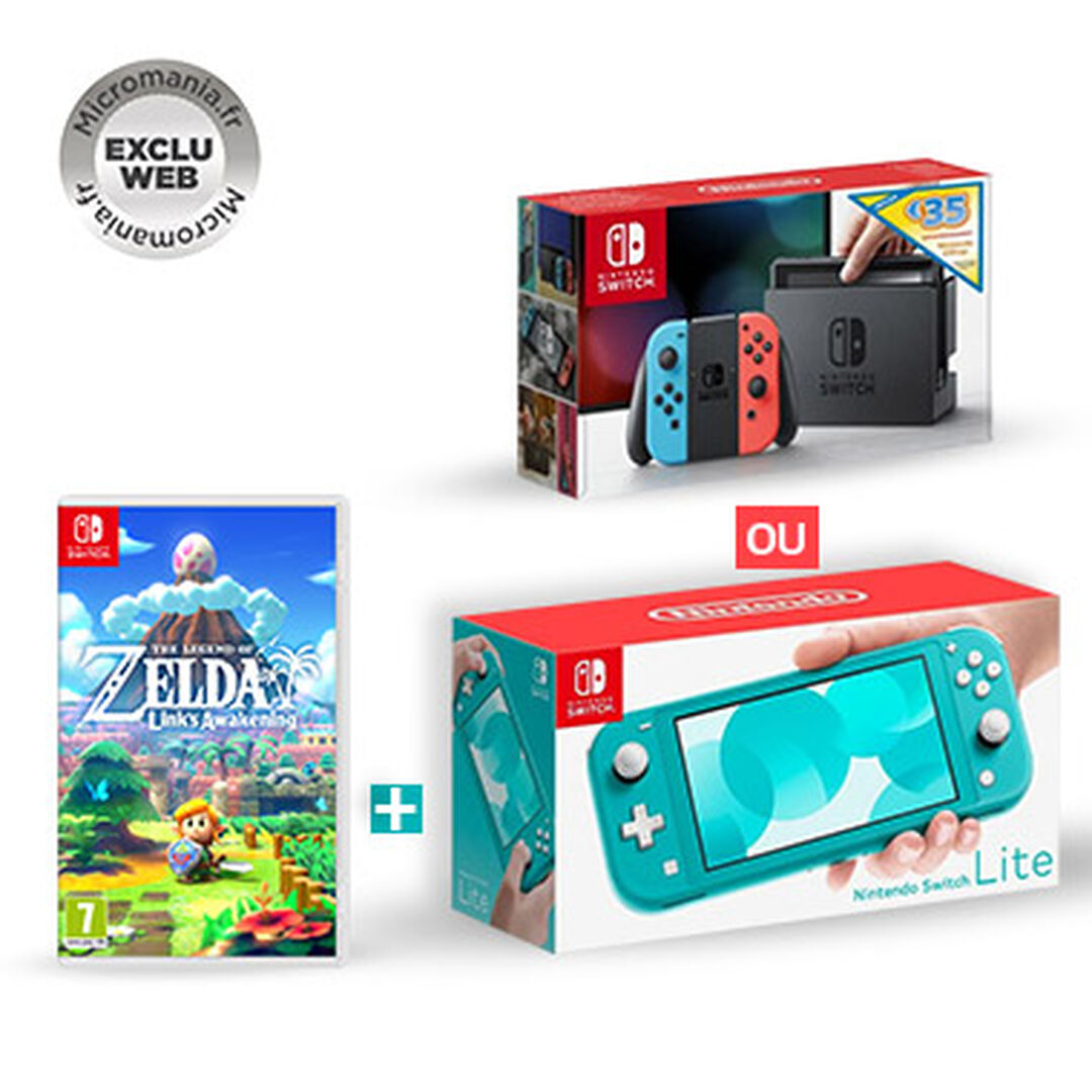 Profitez de 30 &euro; de remise sur Zelda Link's Awakening en achetant une Switch neuve de la s&eacute;lection